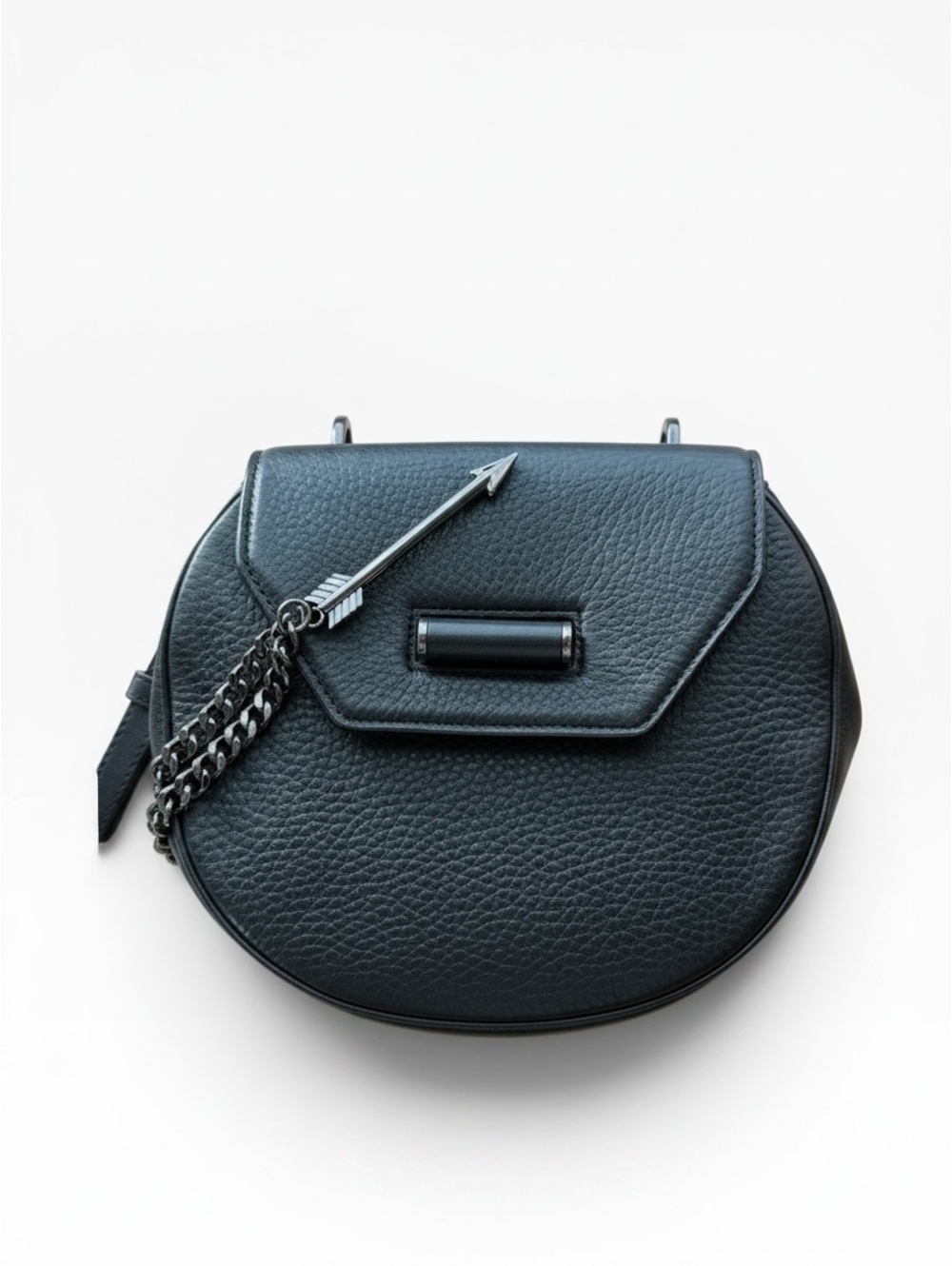 Mackage Wilma Pebbled Leather Crossbody Bag Arrow Clasp